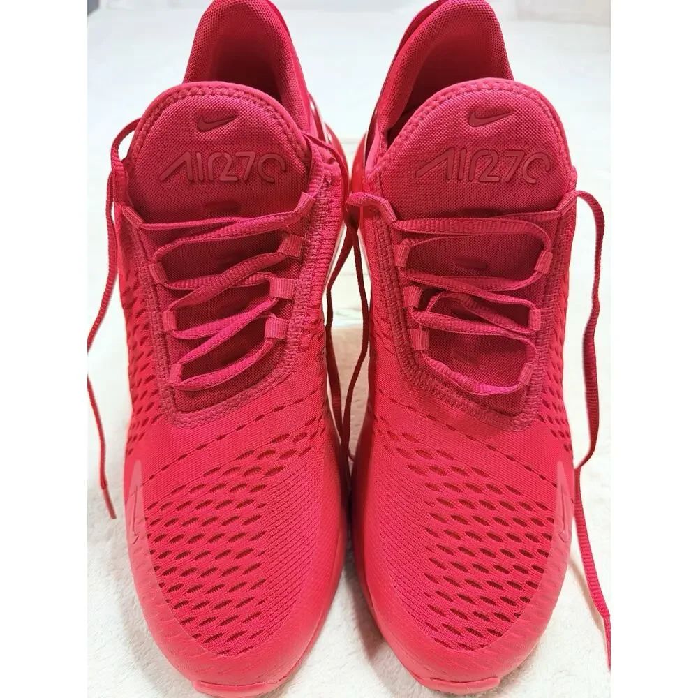 Nike Air Max 270 Triple Red University Red Sneakers CV7544-600 Mens Size 12